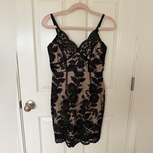 Black Lace Mini Dress